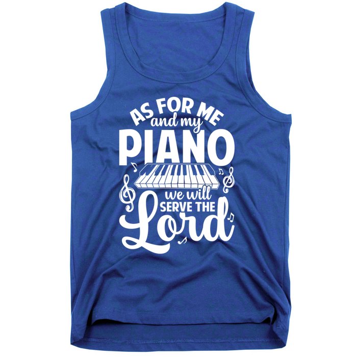 Piano Serve The Lord Christian Piano Player Pianist Keyboard Gift Tank Top