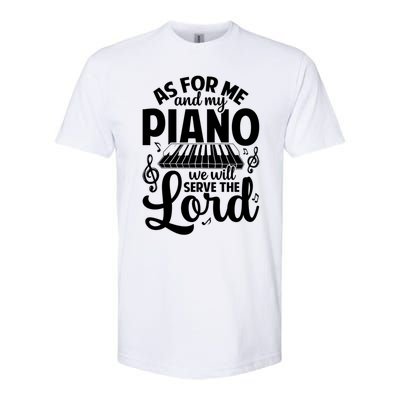 Piano Serve The Lord Christian Piano Player Pianist Keyboard Gift Softstyle CVC T-Shirt