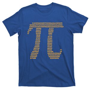 Pi Symbol Typography 3 14 Pi Day Teacher Math Word Art Cute Gift T-Shirt