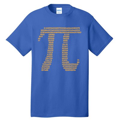 Pi Symbol Typography 3 14 Pi Day Teacher Math Word Art Cute Gift Tall T-Shirt