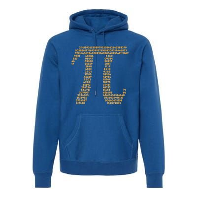 Pi Symbol Typography 3 14 Pi Day Teacher Math Word Art Cute Gift Premium Hoodie