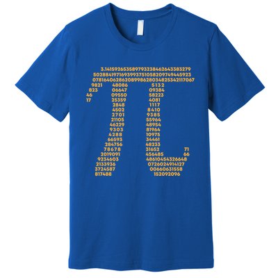 Pi Symbol Typography 3 14 Pi Day Teacher Math Word Art Cute Gift Premium T-Shirt