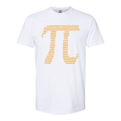 Pi Symbol Typography 3 14 Pi Day Teacher Math Word Art Cute Gift Softstyle CVC T-Shirt