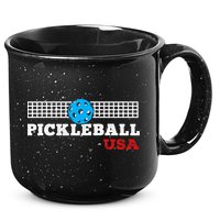 Pickleball Support The Team Pickleball Player USA Flag 15oz Campfire Ceramic Mug