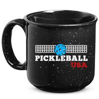 Pickleball Support The Team Pickleball Player USA Flag 15oz Campfire Ceramic Mug