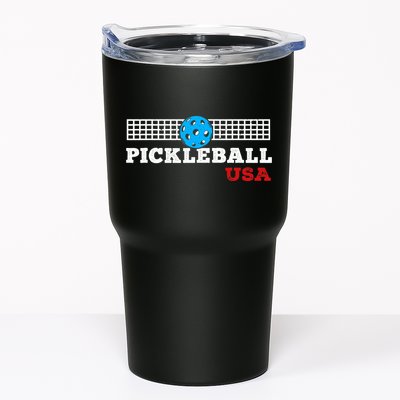 Pickleball Support The Team Pickleball Player USA Flag Tumbler