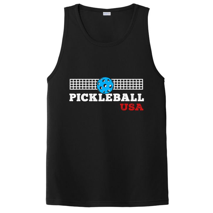 Pickleball Support The Team Pickleball Player USA Flag PosiCharge Competitor Tank