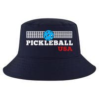 Pickleball Support The Team Pickleball Player USA Flag Cool Comfort Performance Bucket Hat