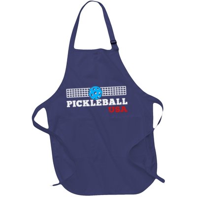 Pickleball Support The Team Pickleball Player USA Flag Apron
