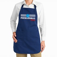 Pickleball Support The Team Pickleball Player USA Flag Apron