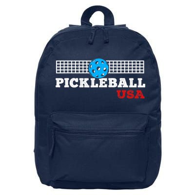 Pickleball Support The Team Pickleball Player USA Flag 16 in Basic Backpack