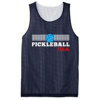 Pickleball Support The Team Pickleball Player USA Flag Mesh Reversible Basketball Jersey Tank