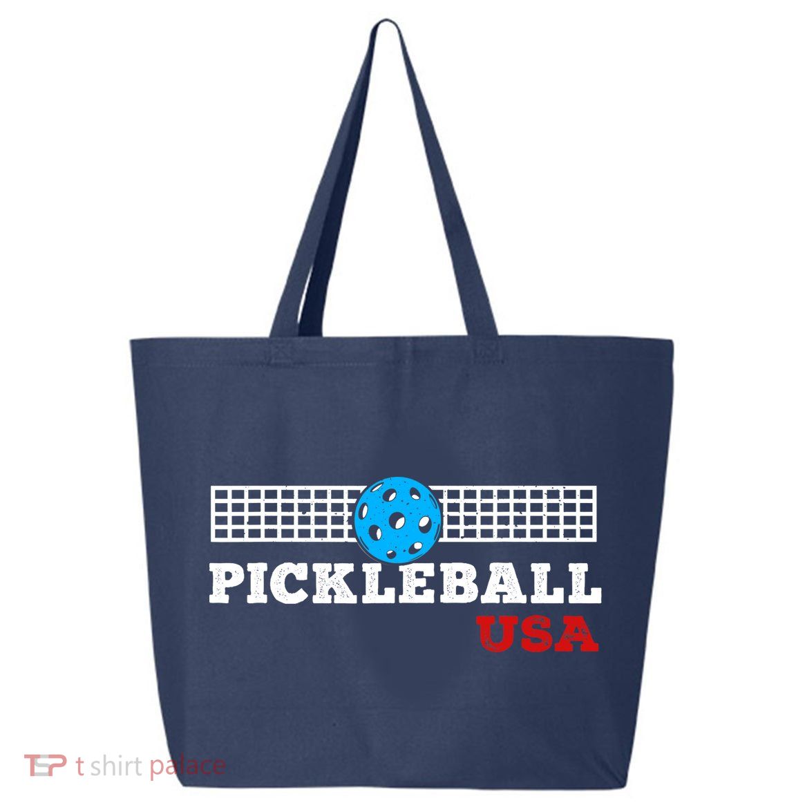 Pickleball Support The Team Pickleball Player USA Flag 25L Jumbo Tote
