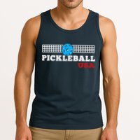 Pickleball Support The Team Pickleball Player USA Flag Tank Top