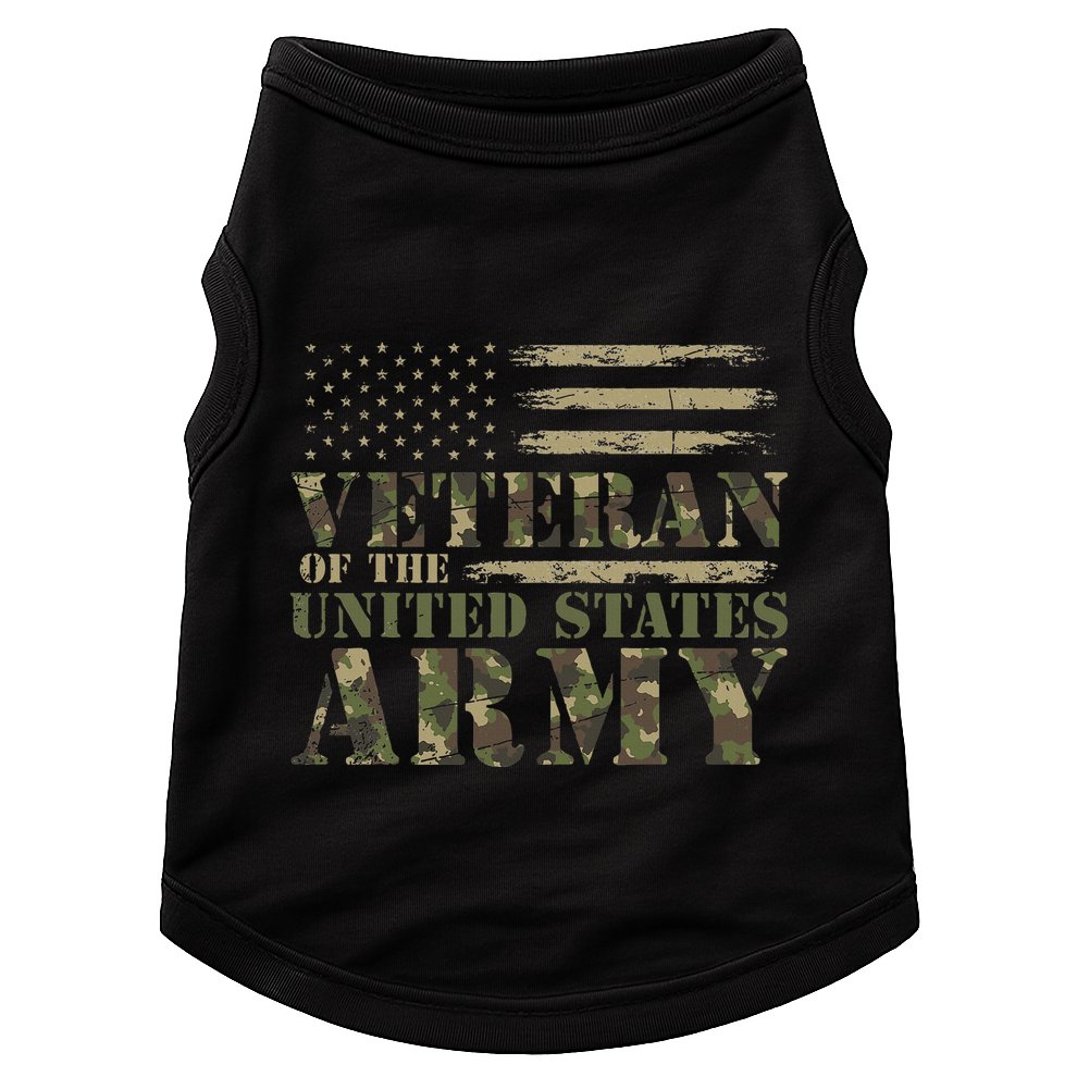 Proud Soldier United States Army Usa Flag Camouflage Veteran Doggie Tank