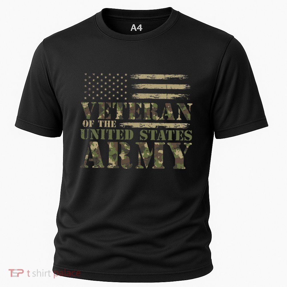 Proud Soldier United States Army Usa Flag Camouflage Veteran Performance Shirt