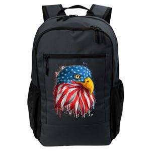 Paint Splatter USA American Flag Eagle Head Daily Commute Backpack