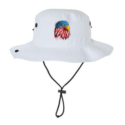 Paint Splatter USA American Flag Eagle Head Legacy Cool Fit Booney Bucket Hat