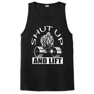 Powerlifter Shut Up And Lift Funny Powerlifting Funny Gift PosiCharge Competitor Tank