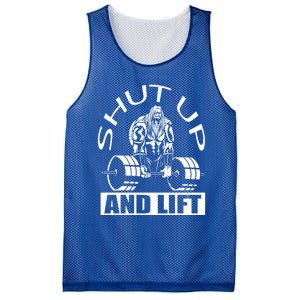 Powerlifter Shut Up And Lift Funny Powerlifting Funny Gift Mesh Reversible Basketball Jersey Tank