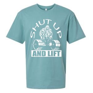 Powerlifter Shut Up And Lift Funny Powerlifting Funny Gift Sueded Cloud Jersey T-Shirt