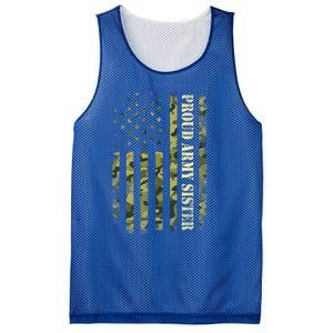 Patriotic Sister Us American Flag Camouflage Military Sis Gift Mesh Reversible Basketball Jersey Tank