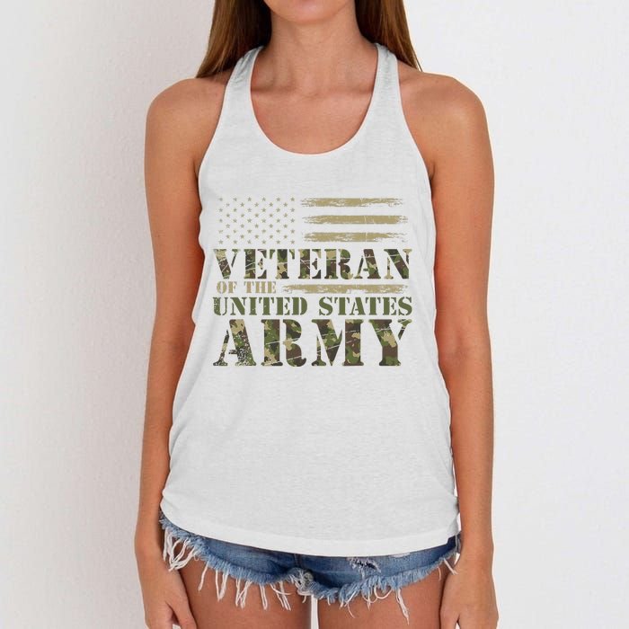 Proud Soldier United States Army USA Flag Women's Knotted Racerback Tank