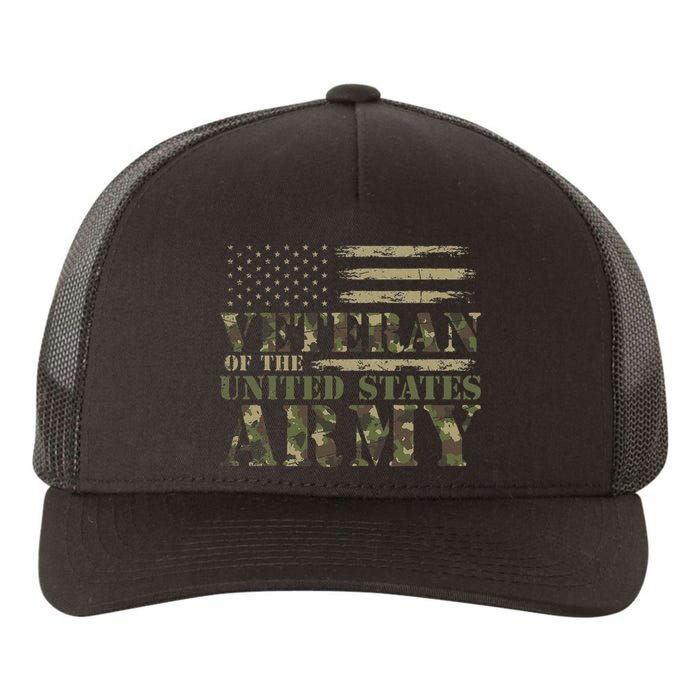 Proud Soldier United States Army USA Flag Camouflage Veteran Yupoong Adult 5-Panel Trucker Hat