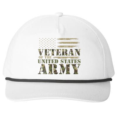 Proud Soldier United States Army USA Flag Camouflage Veteran Snapback Five-Panel Rope Hat