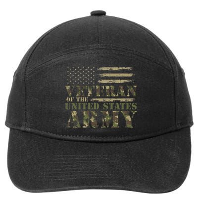 Proud Soldier United States Army USA Flag Camouflage Veteran 7-Panel Snapback Hat