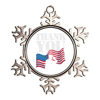 Patriotic Soldier Veteran Us Flag American Memorial Day Funny Gift Metallic Star Ornament