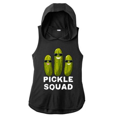 Pickle Squad Vegan Dill Pickle Costume Adult Pickle Squad Ladies PosiCharge Tri-Blend Wicking Draft Hoodie Tank