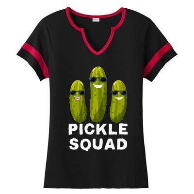 Pickle Squad Vegan Dill Pickle Costume Adult Pickle Squad Ladies Halftime Notch Neck Tee