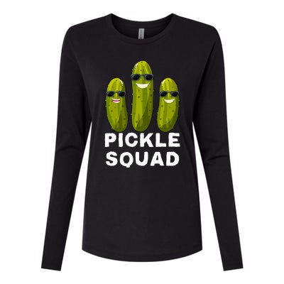 Pickle Squad Vegan Dill Pickle Costume Adult Pickle Squad Womens Cotton Relaxed Long Sleeve T-Shirt