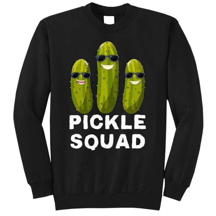 Pickle Squad Vegan Dill Pickle Costume Adult Pickle Squad Tall Sweatshirt