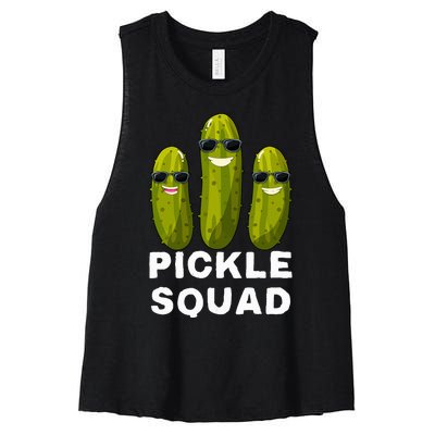 Pickle Squad Vegan Dill Pickle Costume Adult Pickle Squad Women's Racerback Cropped Tank