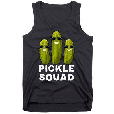 Pickle Squad Vegan Dill Pickle Costume Adult Pickle Squad Tank Top