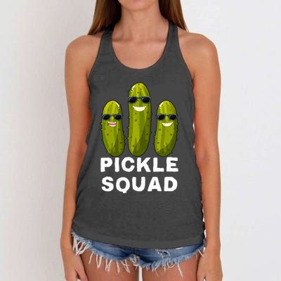 Pickle Squad Vegan Dill Pickle Costume Adult Pickle Squad Women's Knotted Racerback Tank