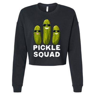 Pickle Squad Vegan Dill Pickle Costume Adult Pickle Squad Cropped Pullover Crew