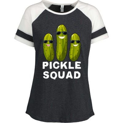 Pickle Squad Vegan Dill Pickle Costume Adult Pickle Squad Enza Ladies Jersey Colorblock Tee