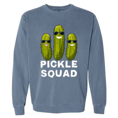 Pickle Squad Vegan Dill Pickle Costume Adult Pickle Squad Garment-Dyed Sweatshirt