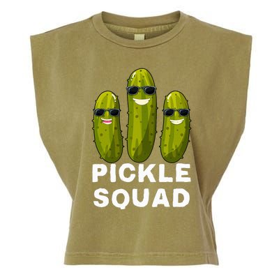 Pickle Squad Vegan Dill Pickle Costume Adult Pickle Squad Garment-Dyed Women's Muscle Tee