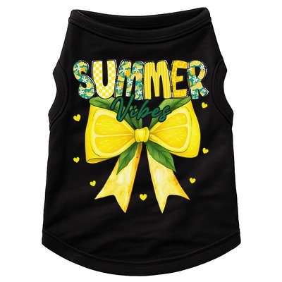 Preppy Summer Vibes Lemon Bow Girly Summer Doggie Tank