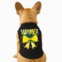 Preppy Summer Vibes Lemon Bow Girly Summer Doggie Tank