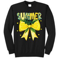 Preppy Summer Vibes Lemon Bow Girly Summer Sweatshirt