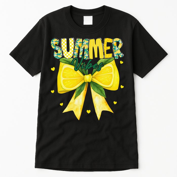 Preppy Summer Vibes Lemon Bow Girly Summer Tall T-Shirt