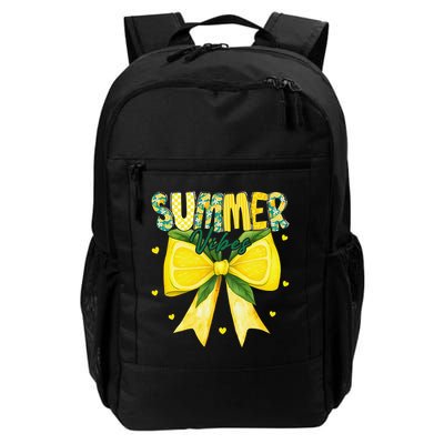 Preppy Summer Vibes Lemon Bow Girly Summer Backpack