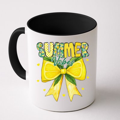 Preppy Summer Vibes Lemon Bow Girly Summer Mug