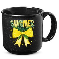 Preppy Summer Vibes Lemon Bow Girly Summer 15oz Campfire Ceramic Mug