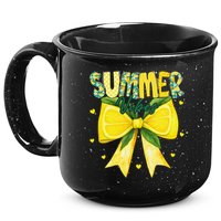Preppy Summer Vibes Lemon Bow Girly Summer 15oz Campfire Ceramic Mug